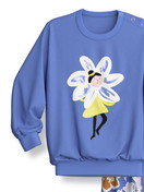 Kinder - Bündchen-Pyjama aus 100% Baumwolle in Violett,  aus Serie Toddlers Flowers von CALIDA, Vorderansicht, Weißer Hintergrund
