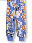 Kinder - Bündchen-Pyjama aus 100% Baumwolle in Violett,  aus Serie Toddlers Flowers von CALIDA, Vorderansicht, Weißer Hintergrund