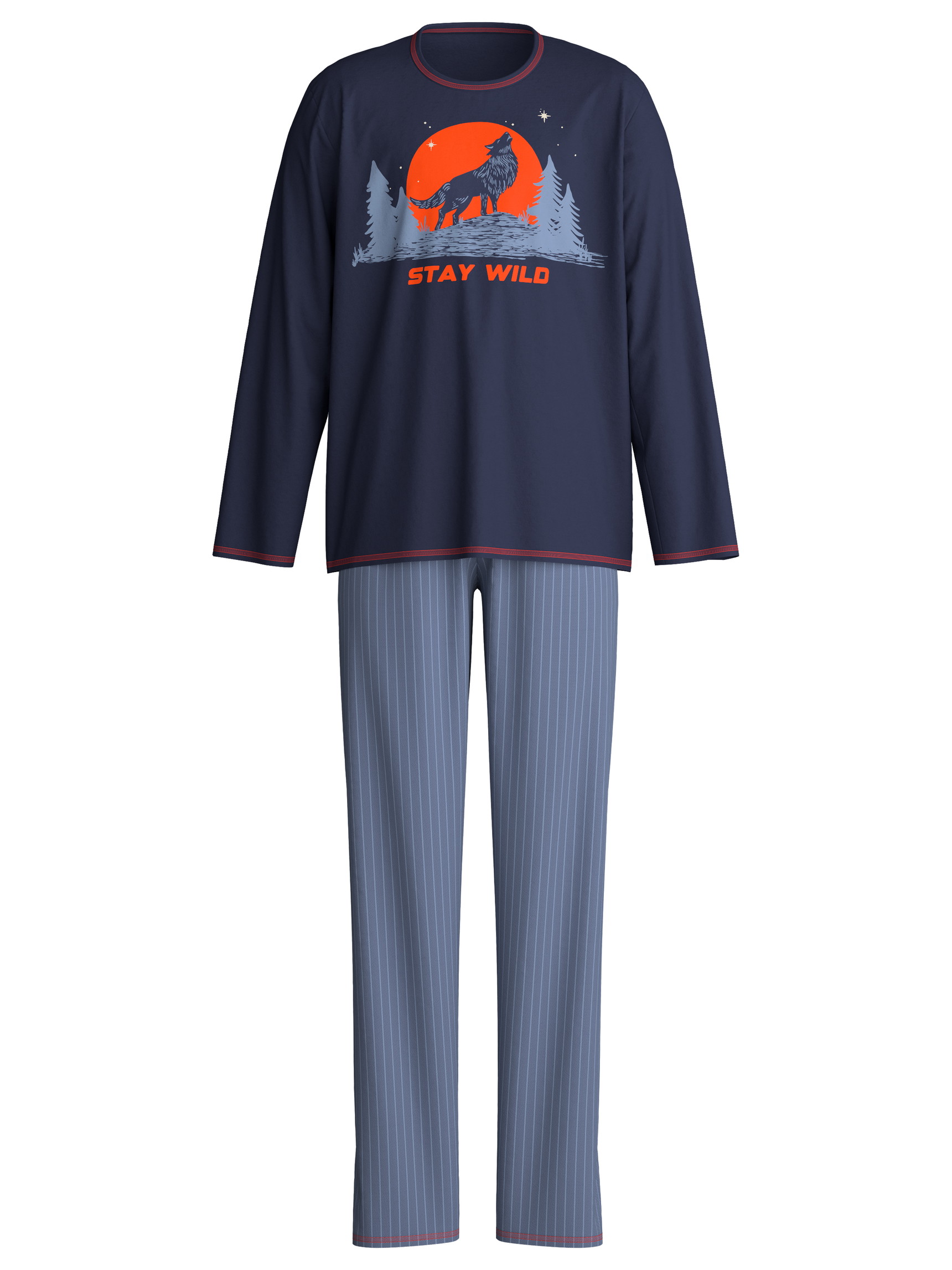 Kids - Pyjamas, long made of 100% Cotton in Blue, , from the Kids Outdoor series by CALIDA