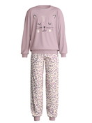 Kinder - Bündchen-Pyjama aus 100% Baumwolle in Hellpink,  aus Serie Kids Cat von CALIDA