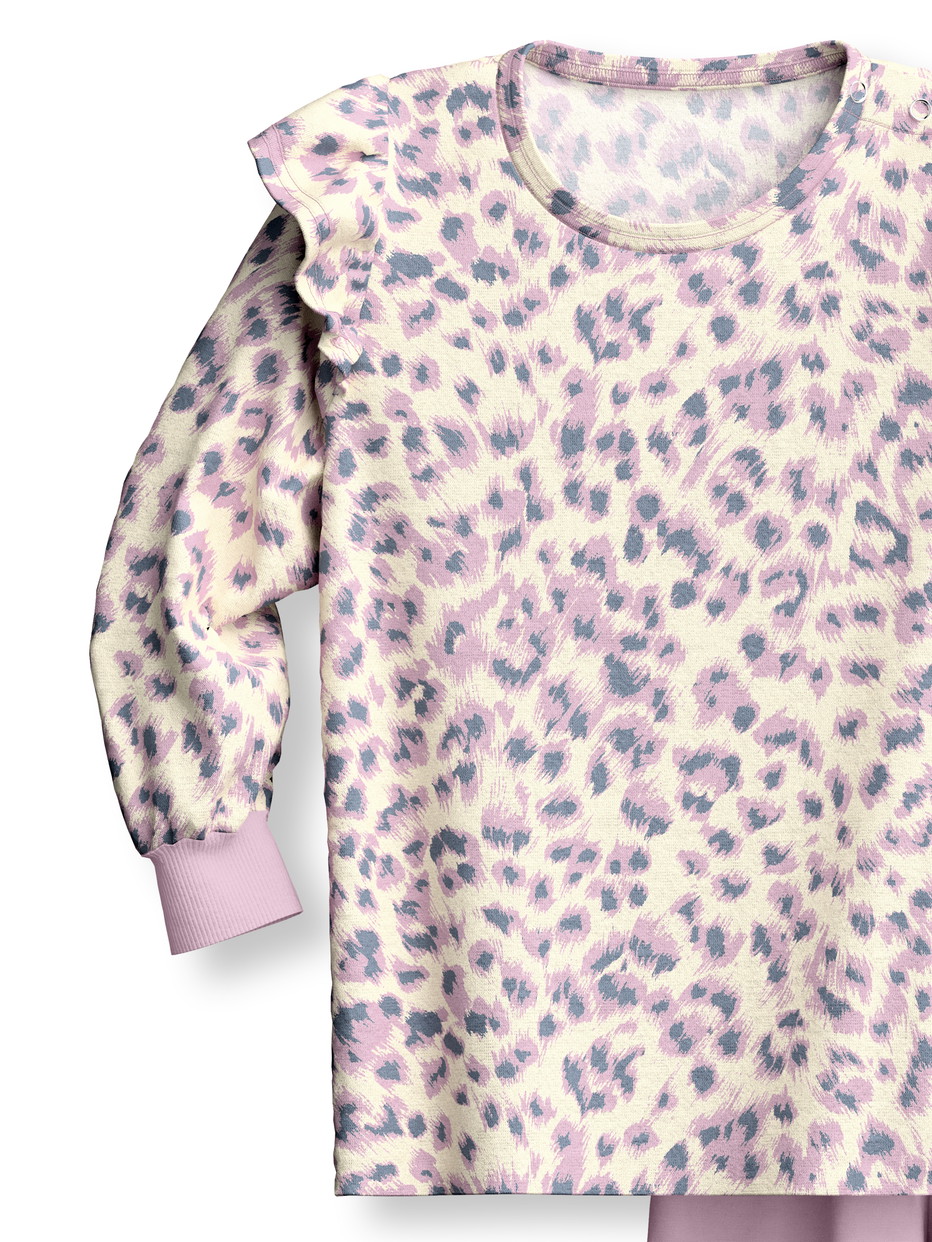 Figli - Pigiama con polsini in 100% cotone di colore Viola, , della serie Toddlers Cat di CALIDA, Vista frontale, Sfondo bianco