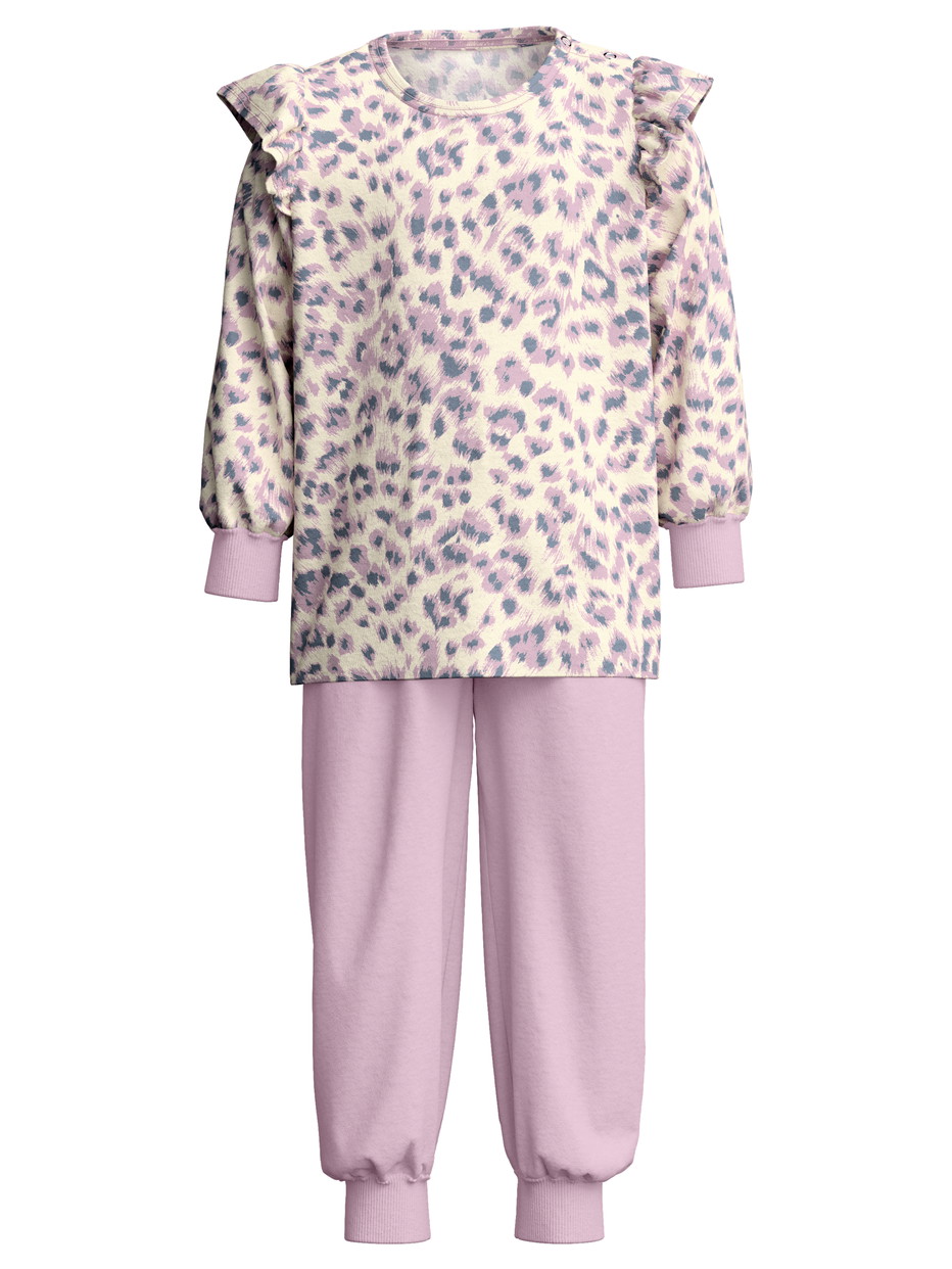 Figli - Pigiama con polsini in 100% cotone di colore Viola, , della serie Toddlers Cat di CALIDA