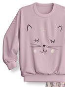 Figli - Pigiama con polsini in 100% cotone di colore Viola, , della serie Toddlers Cat di CALIDA, Vista frontale, Sfondo bianco