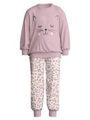 Figli - Pigiama con polsini in 100% cotone di colore Viola, , della serie Toddlers Cat di CALIDA