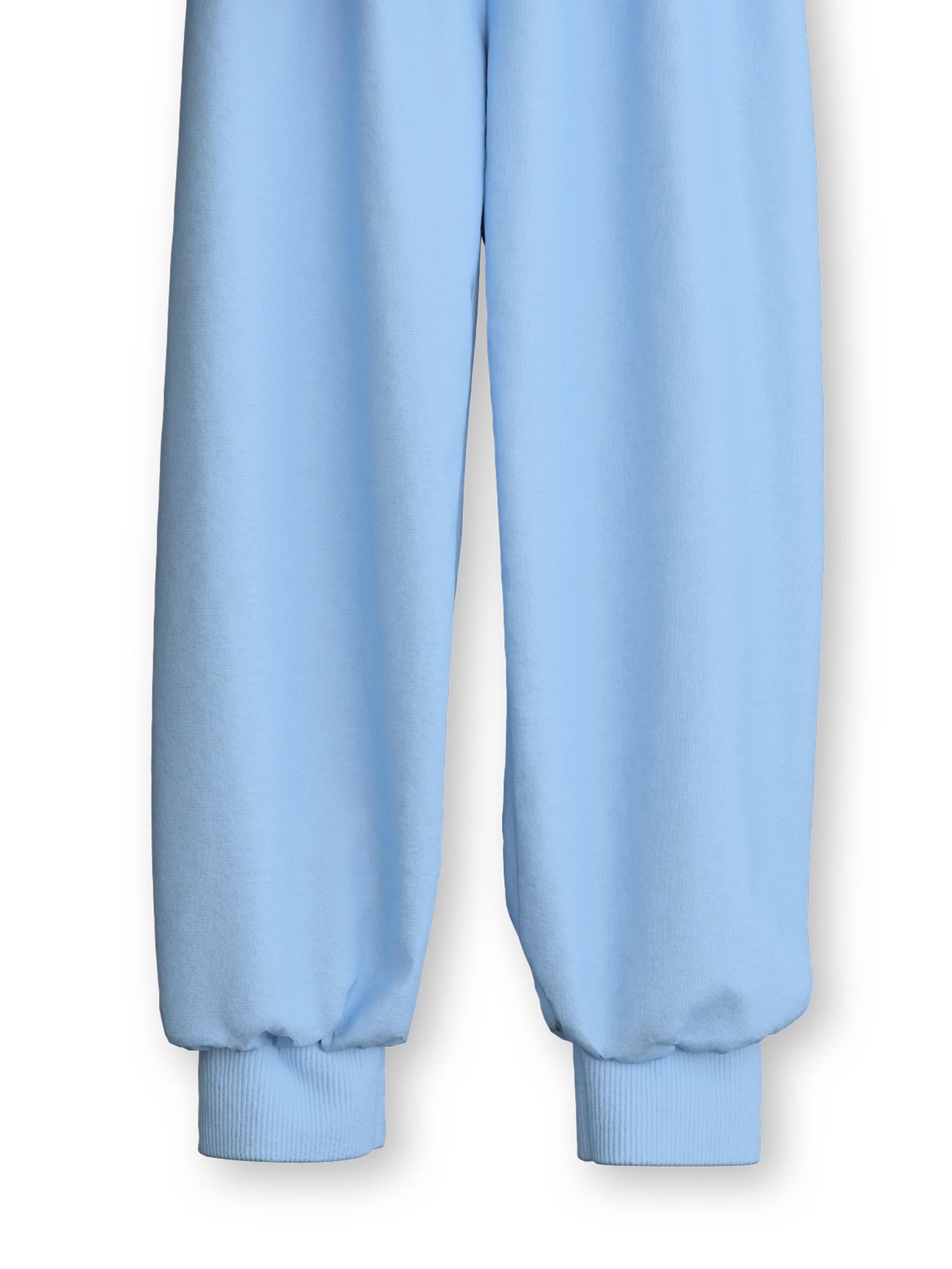 Kids - Pyjama with cuff made of 100% Cotton in Blue, Motif, from the Toddlers Ski Resort series by CALIDA, Front view, White background