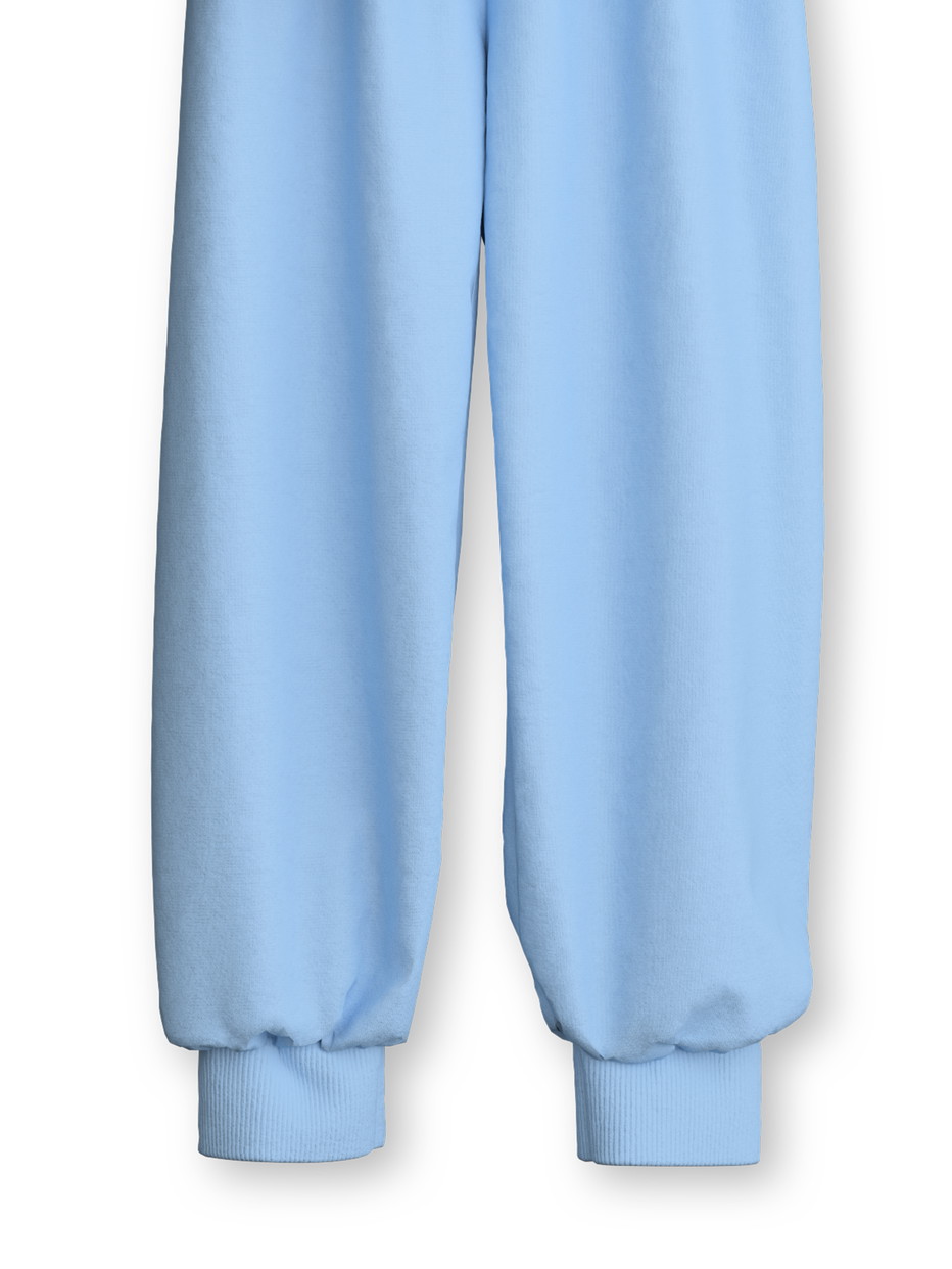 Kids - Pyjama with cuff made of 100% Cotton in Blue, Motif, from the Toddlers Ski Resort series by CALIDA, Front view, White background