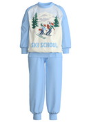 Kids - Pyjama with cuff made of 100% Cotton in Blue, Motif, from the Toddlers Ski Resort series by CALIDA