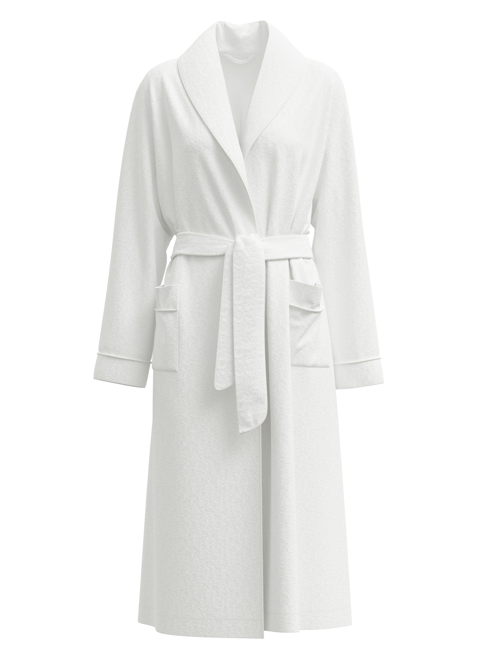 Femme - Peignoir en Coton de couleur Blanc, Unicolore, de la série Cosy Shower de CALIDA