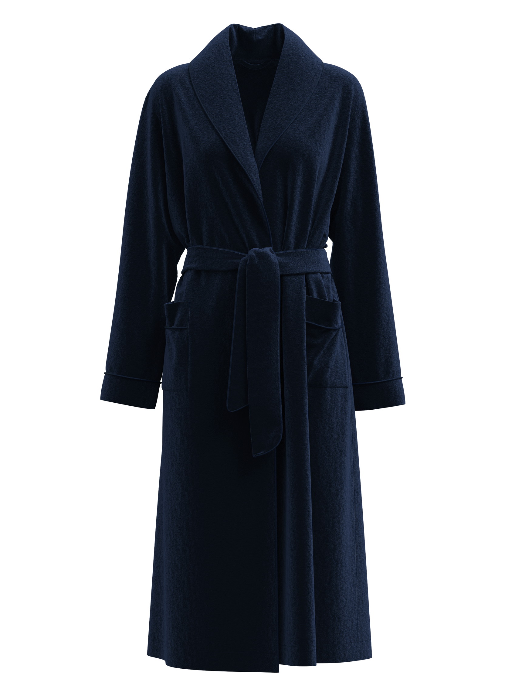 Femme - Peignoir en Coton de couleur Bleu, Unicolore, de la série Cosy Shower de CALIDA