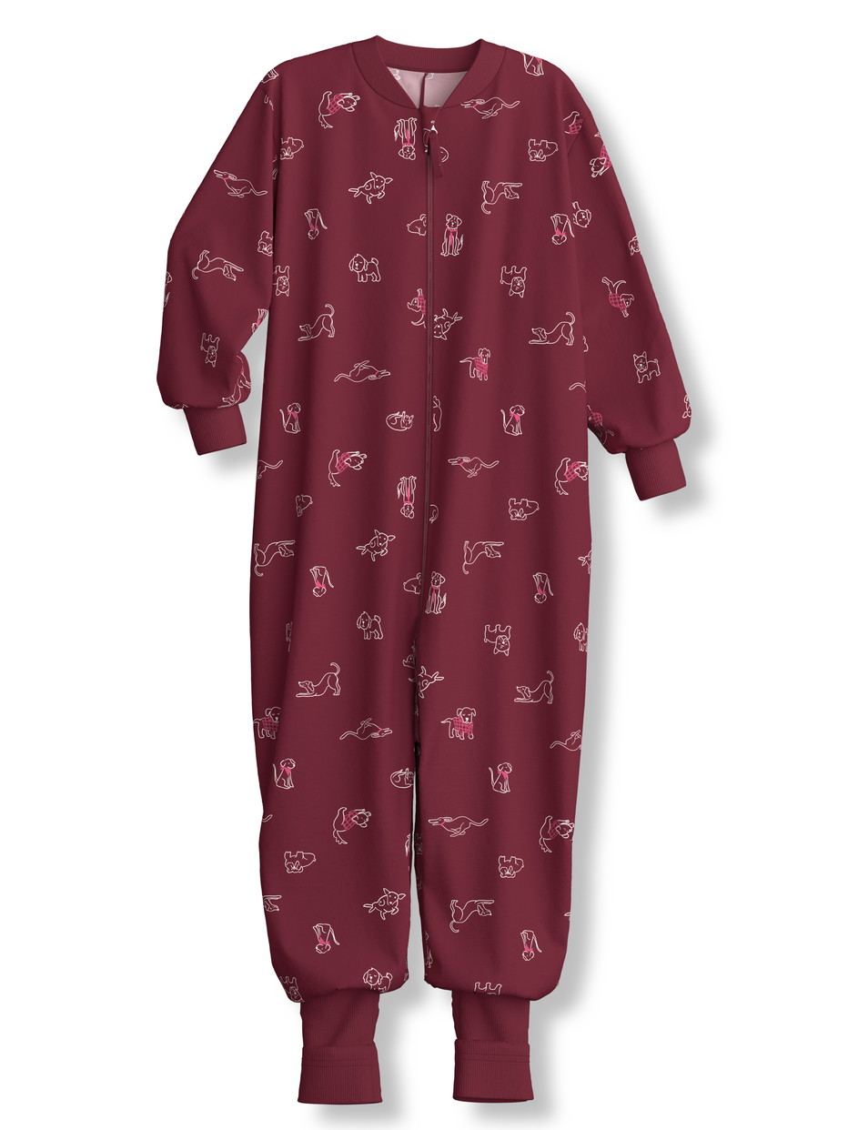 Kinder - Jumpsuit aus 100% Baumwolle in Rot,  aus Serie Family & Friends von CALIDA, Vorderansicht, Weißer Hintergrund