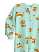 Kinder - Jumpsuit aus 100% Baumwolle in Grün, Gemustert aus Serie Toddlers Animals von CALIDA, Vorderansicht, Weißer Hintergrund