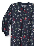 Kids - Jumpsuit made of 100% Cotton in Blue, Patterned, from the Family & Friends series by CALIDA, Front view, White background