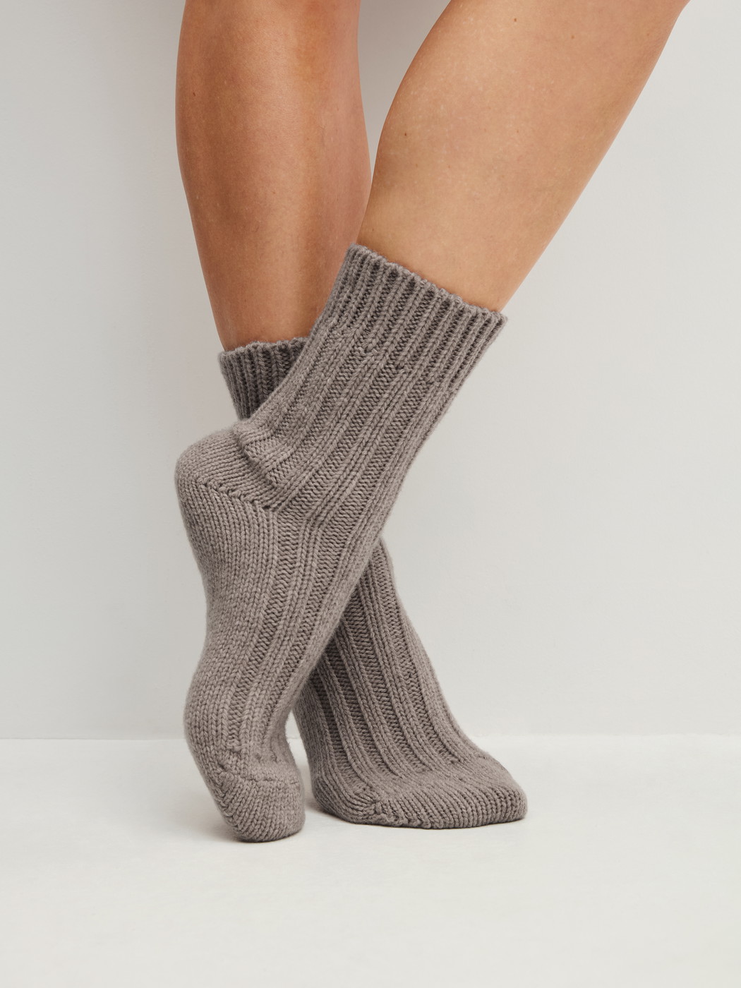 Women model is wearing  made of Wool in Brown,  from the Alpine M&M series by CALIDA, Front view